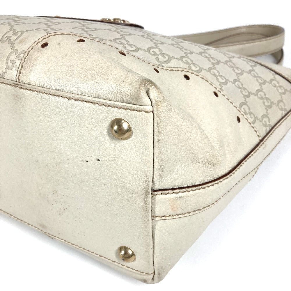 GUCCI Shoulder Bag 145993 Sima leather Off-white type GG Guccissima logo