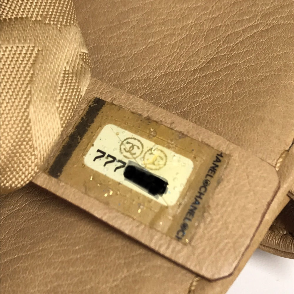 CHANEL Handbag leather beige Turnlock CC COCO Mark