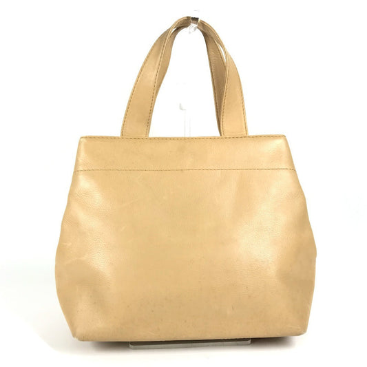 CHANEL Handbag leather beige Turnlock CC COCO Mark