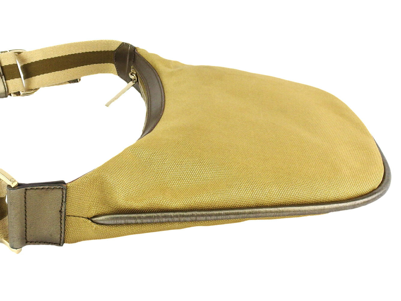GUCCI Shoulder Bag Gold Brown Green