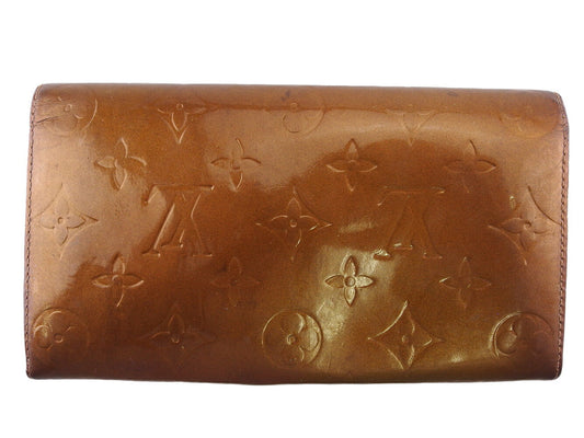 LOUIS VUITTON Long Wallet Purse M91174 Brown gold Pochette Porto Monécredi