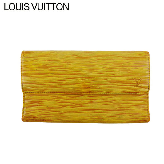 LOUIS VUITTON Long Wallet Purse M63389 Yellow purple Porte Tresor International