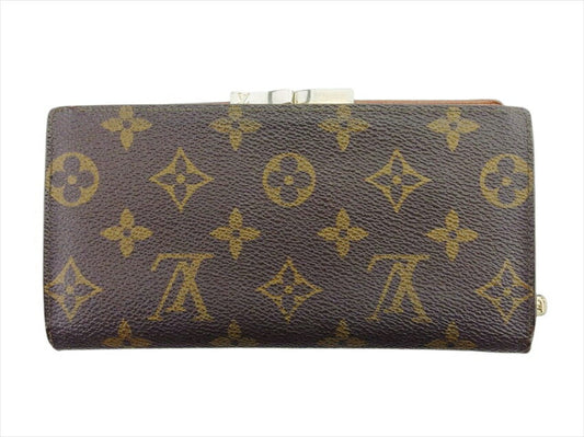 LOUIS VUITTON Long Wallet Purse T61217 Brown beige North America exclusive Continental Clutch