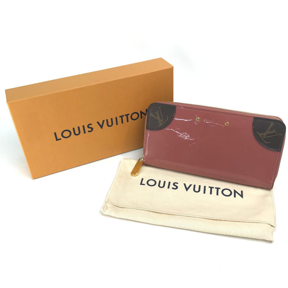 LOUIS VUITTON Long Wallet Purse ‚l62318 Patent leather / monogram canvas Pink beige type Monogram Zippy Venice Women Used Authentic
