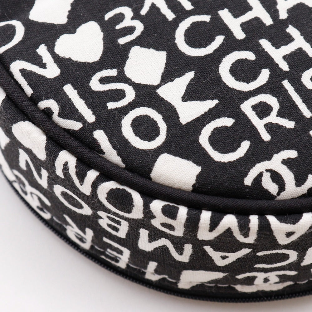 CHANEL Pouch cotton black 31rue cambon novelty Makeup pouch Women Used Authentic