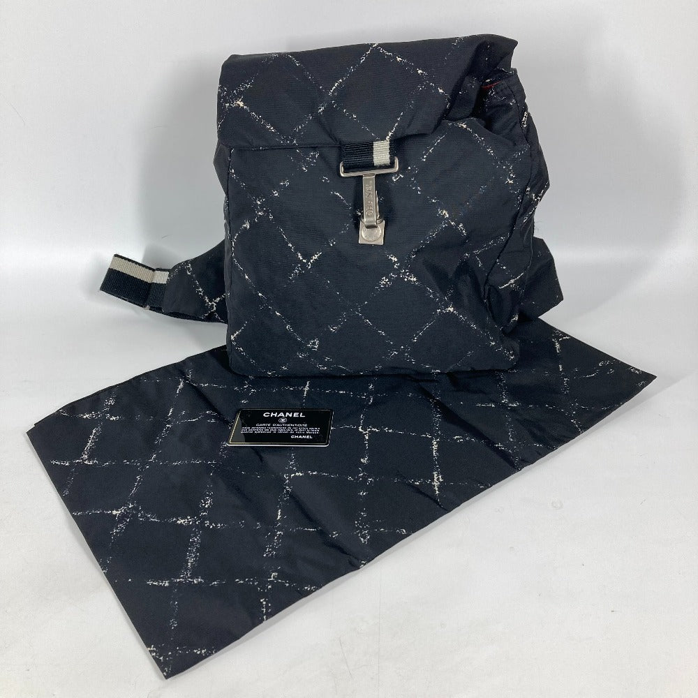 CHANEL Backpack Nylon black Old travel line Women Used Authentic