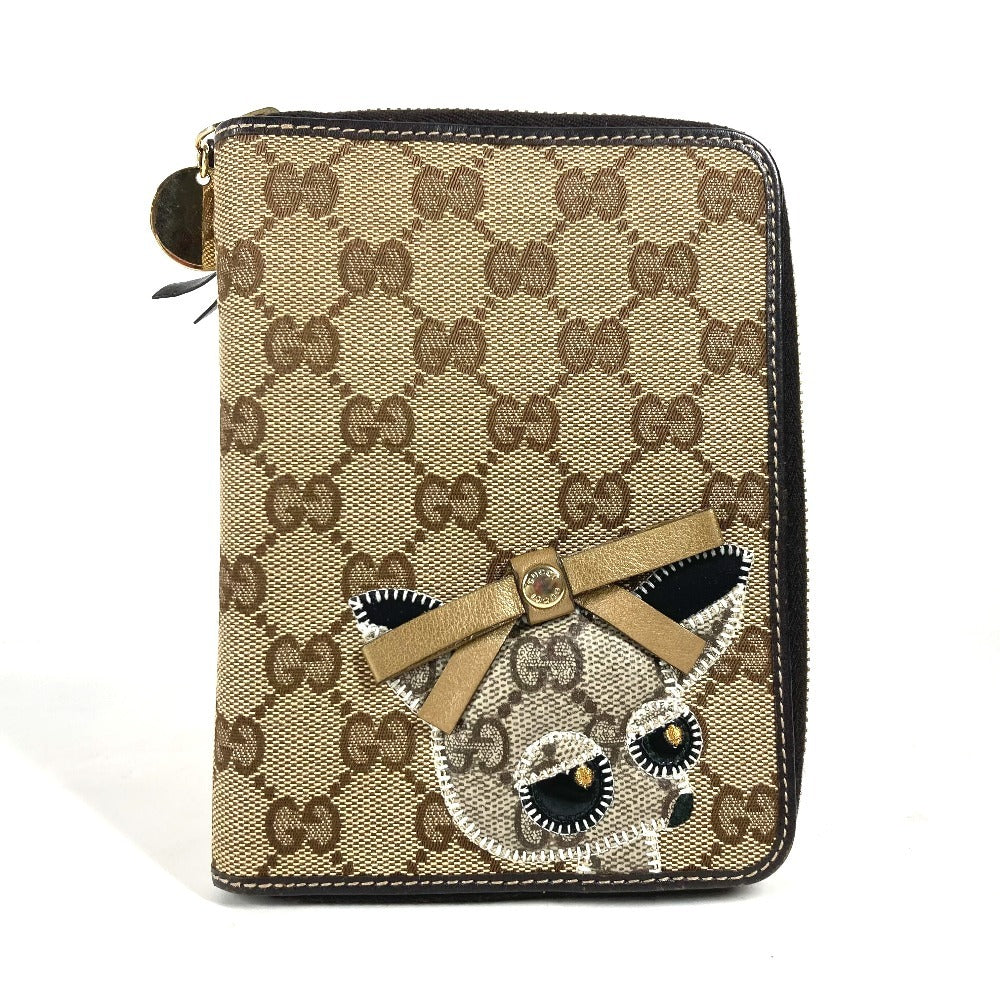 GUCCI Clutch bag 506280 GG canvas / leather beige GG Supreme BOSCO Cat