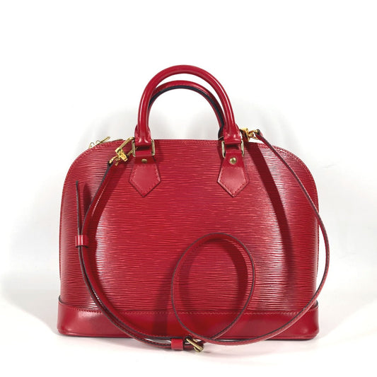 LOUIS VUITTON Handbag M52147 Epi Leather Red Epi Alma Women Used Authentic