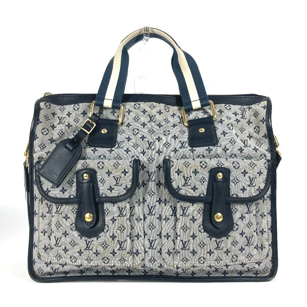 LOUIS VUITTON Tote Bag M42341 Monogram mini canvas Navy Monogram mini Sac Marie Kate unisex(Unisex) Used Authentic