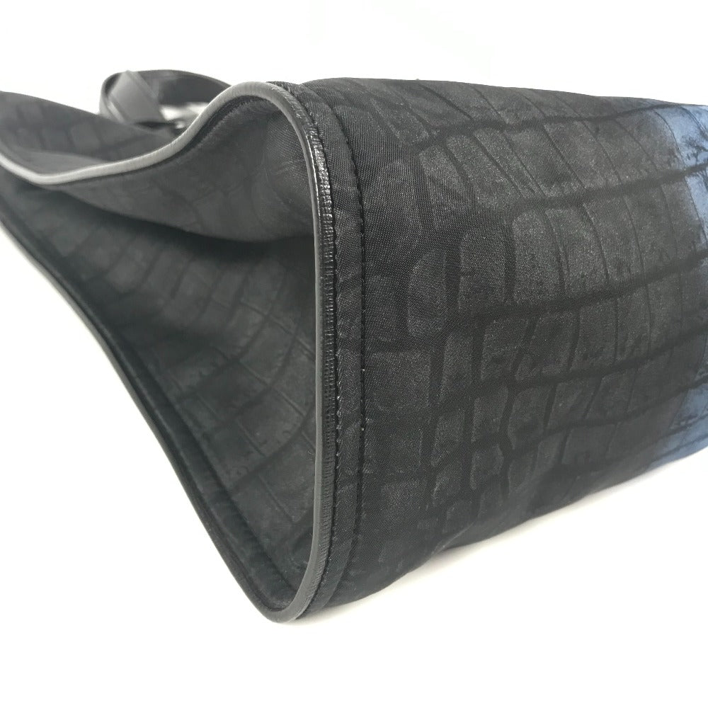 FENDI Handbag 7VA367 Leather / nylon black logo Women Used Authentic