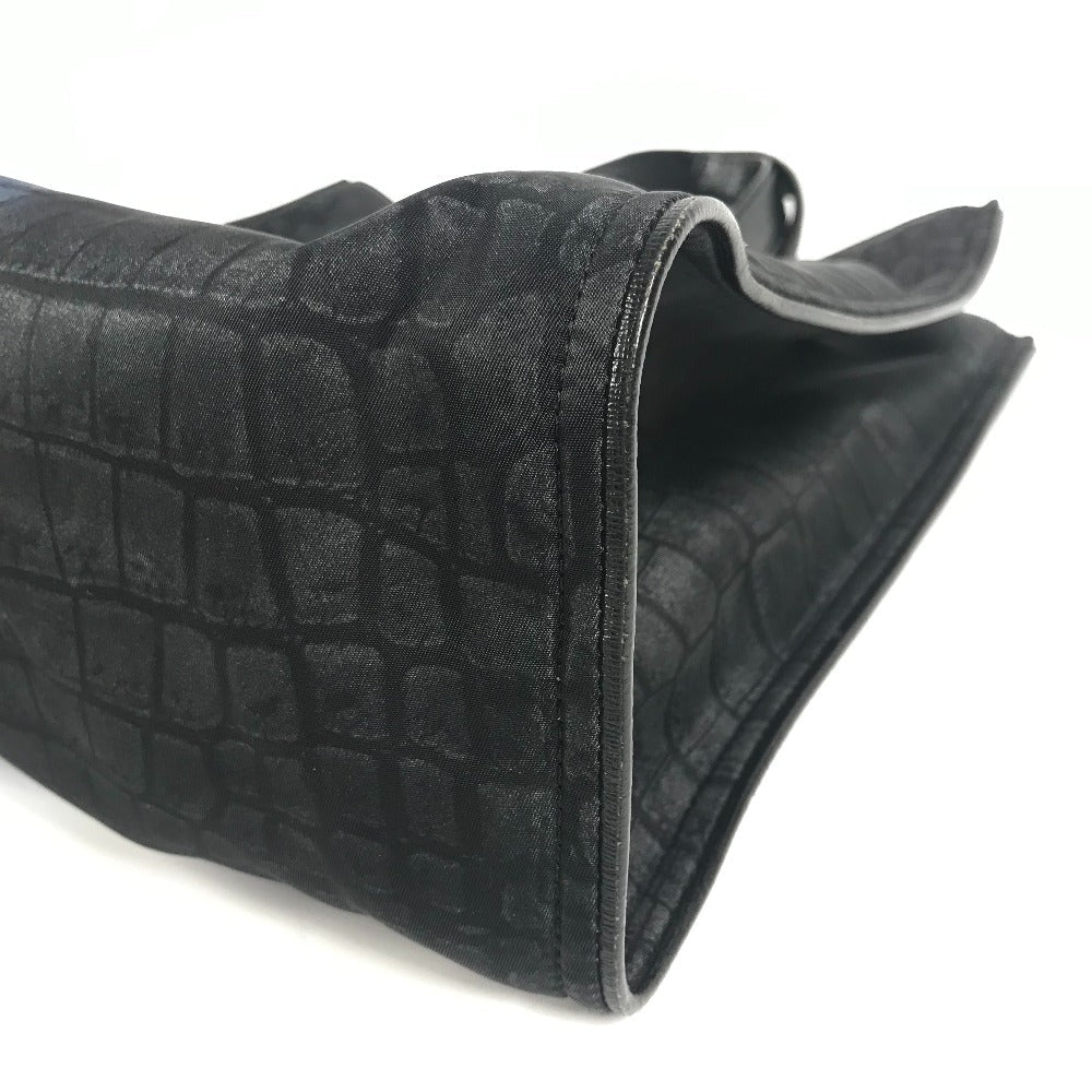 FENDI Handbag 7VA367 Leather / nylon black logo Women Used Authentic