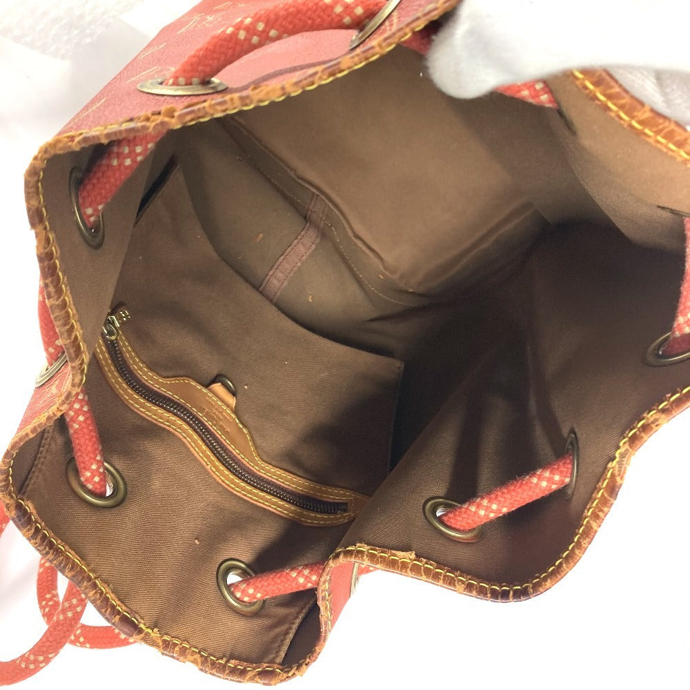 LOUIS VUITTON Shoulder Bag M80026 Leather / canvas Orange Louis Vuitton Cup 95 LVCUP Saint Tropez Women Used Authentic