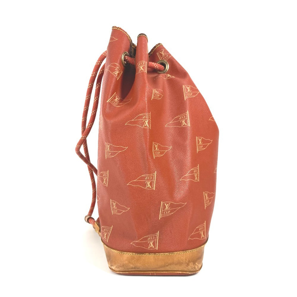 LOUIS VUITTON Shoulder Bag M80026 Leather / canvas Orange Louis Vuitton Cup 95 LVCUP Saint Tropez Women Used Authentic
