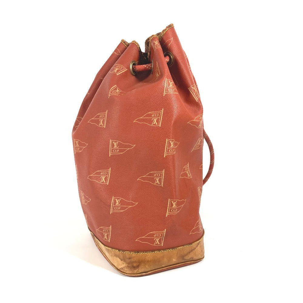 LOUIS VUITTON Shoulder Bag M80026 Leather / canvas Orange Louis Vuitton Cup 95 LVCUP Saint Tropez Women Used Authentic