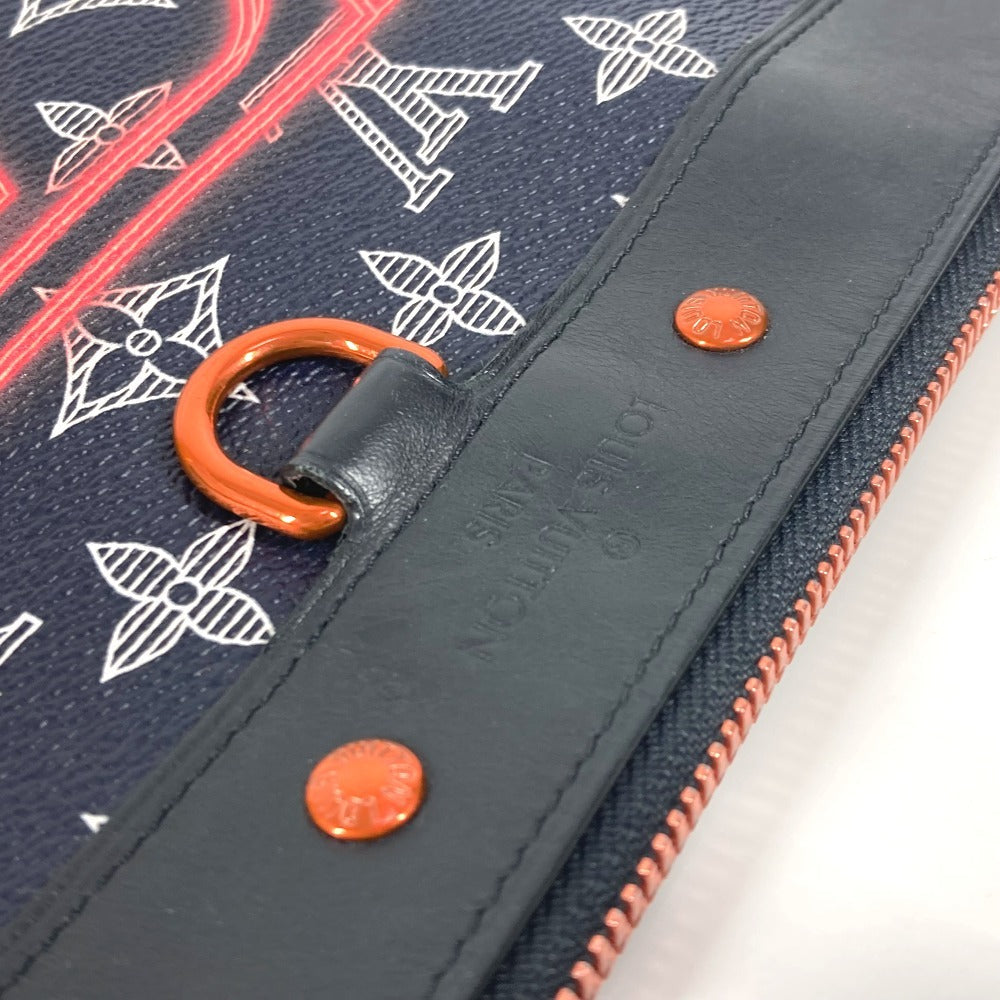 LOUIS VUITTON Clutch bag M62905 Monogram canvas Navy Monogram ink upside down Pochette Apollo