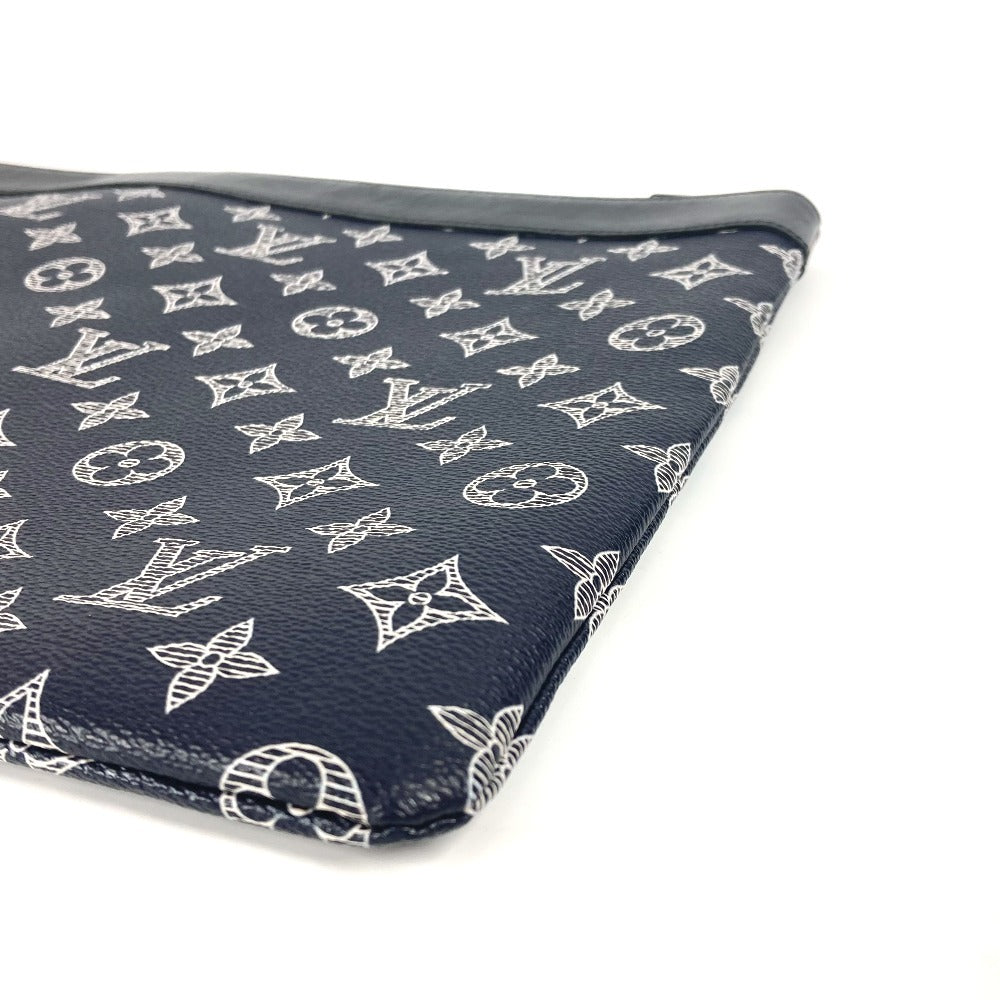 LOUIS VUITTON Clutch bag M62905 Monogram canvas Navy Monogram ink upside down Pochette Apollo