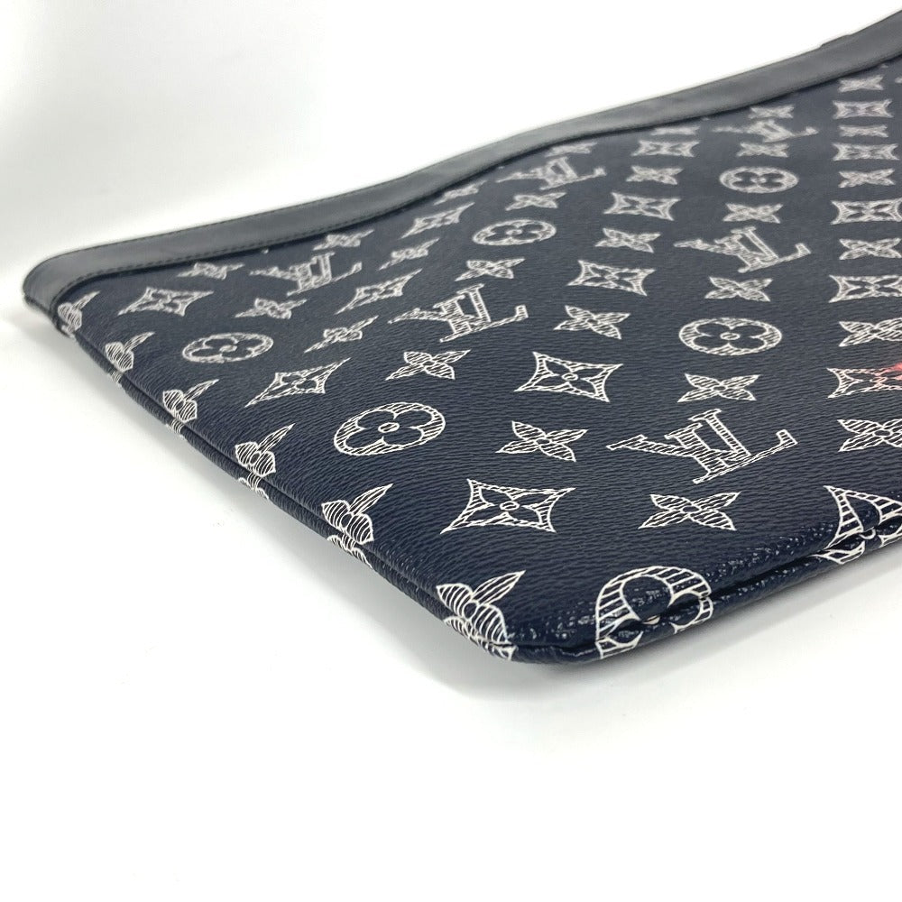 LOUIS VUITTON Clutch bag M62905 Monogram canvas Navy Monogram ink upside down Pochette Apollo