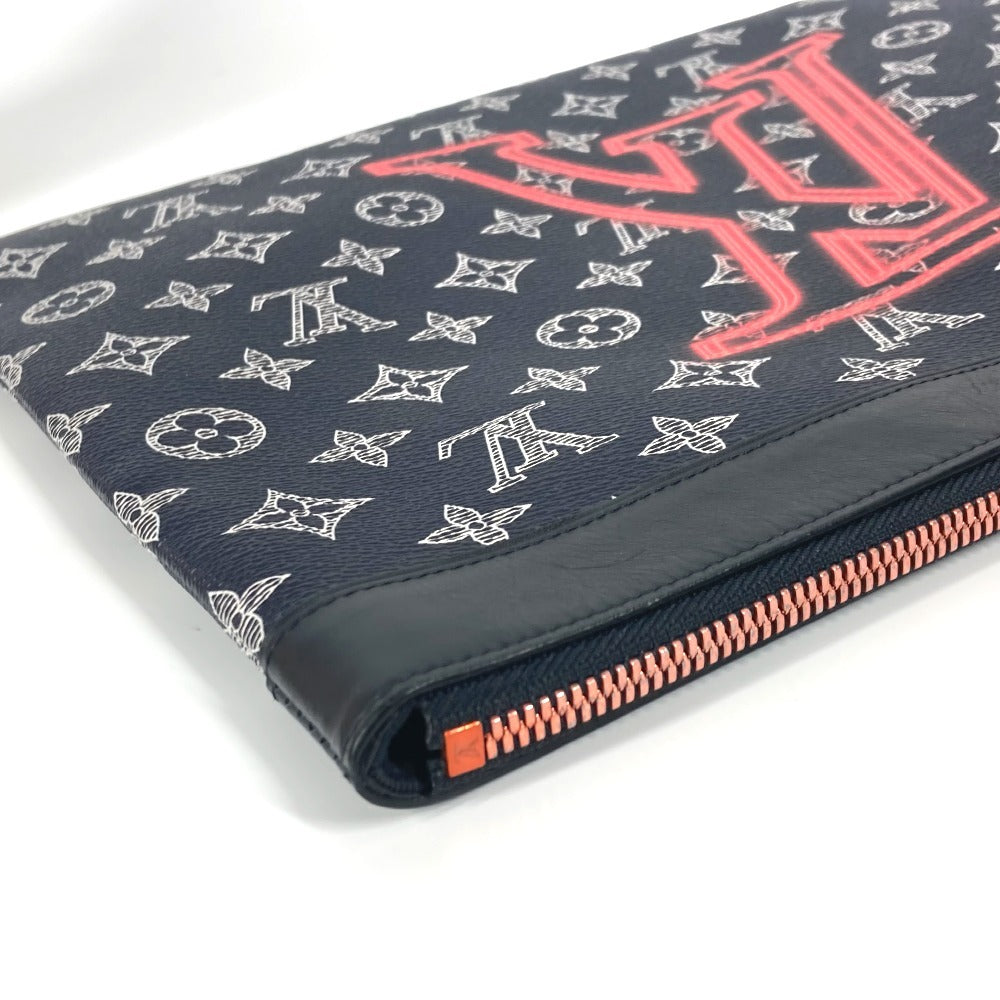 LOUIS VUITTON Clutch bag M62905 Monogram canvas Navy Monogram ink upside down Pochette Apollo