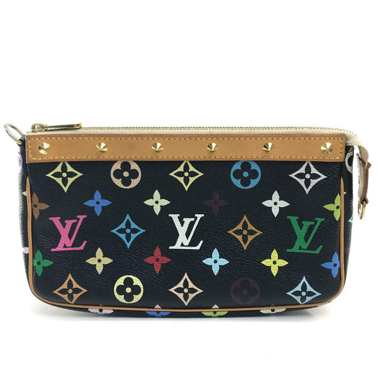 LOUIS VUITTON Pouch M92648 Monogram canvas Black x multicolor Monogram multicolor Pochette Accessoires Women Used Authentic