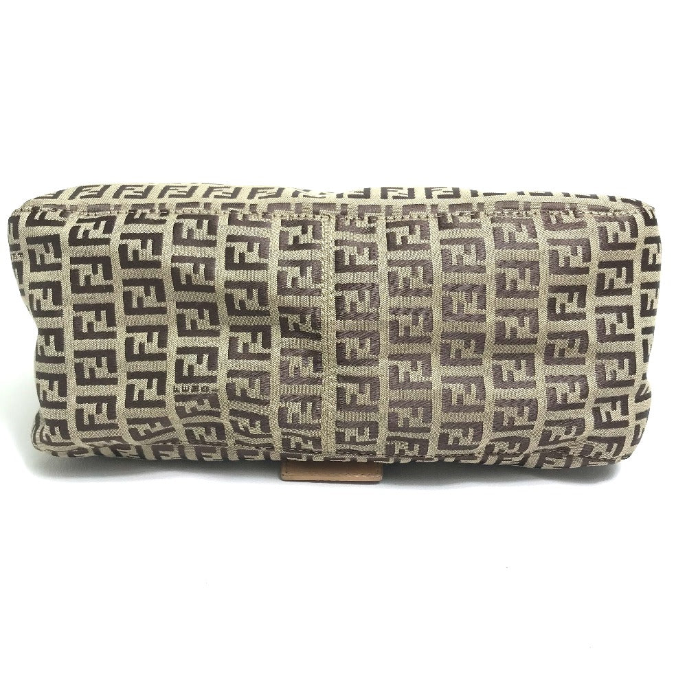 FENDI Shoulder Bag 8BR001 Canvas / leather beige Zucca FF pattern Women Used Authentic