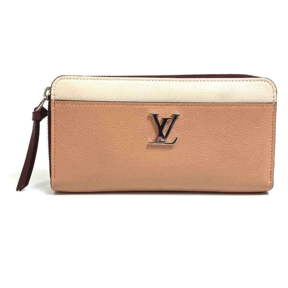 LOUIS VUITTON Long Wallet Purse M67540 leather Orange beige type Zippy Rock Me Women Used Authentic