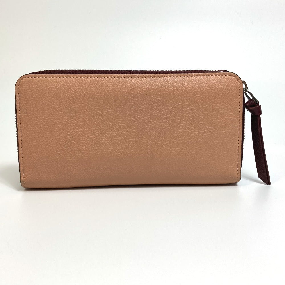 LOUIS VUITTON Long Wallet Purse M67540 leather Orange beige type Zippy Rock Me Women Used Authentic