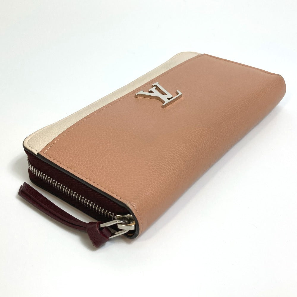 LOUIS VUITTON Long Wallet Purse M67540 leather Orange beige type Zippy Rock Me Women Used Authentic