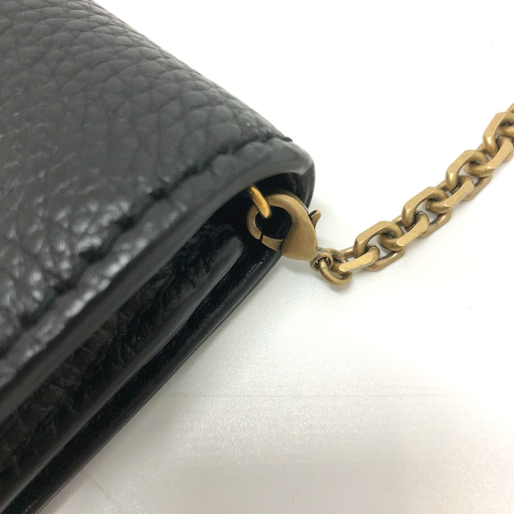 Dior Shoulder Bag leather black logo/Crossbody JADIOR Women Used Authentic