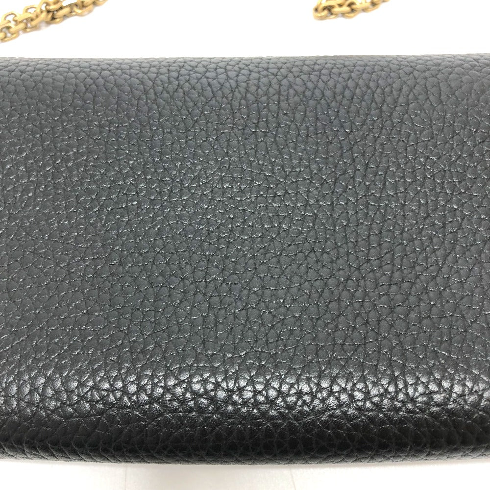 Dior Shoulder Bag leather black logo/Crossbody JADIOR Women Used Authentic