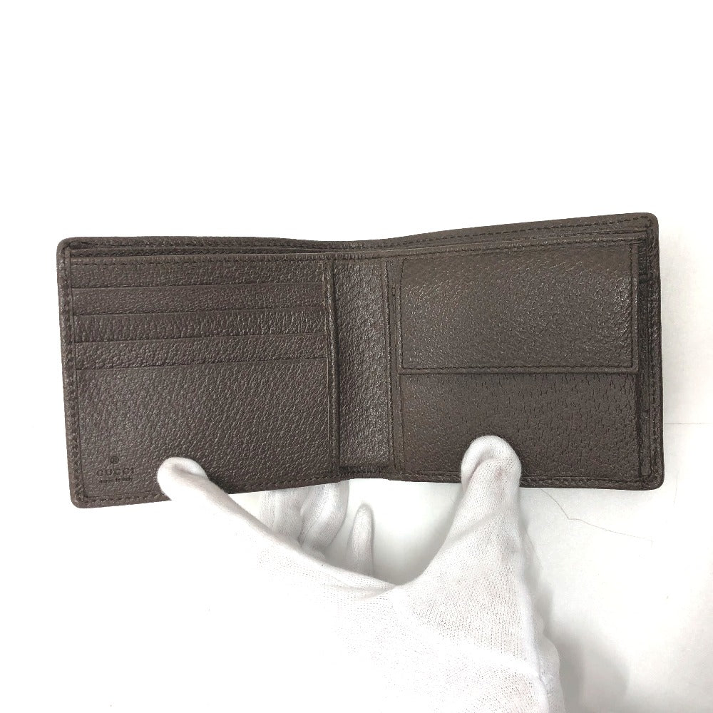 GUCCI Folded wallet 699314 GG canvas beige GG jumbo Women Used Authentic