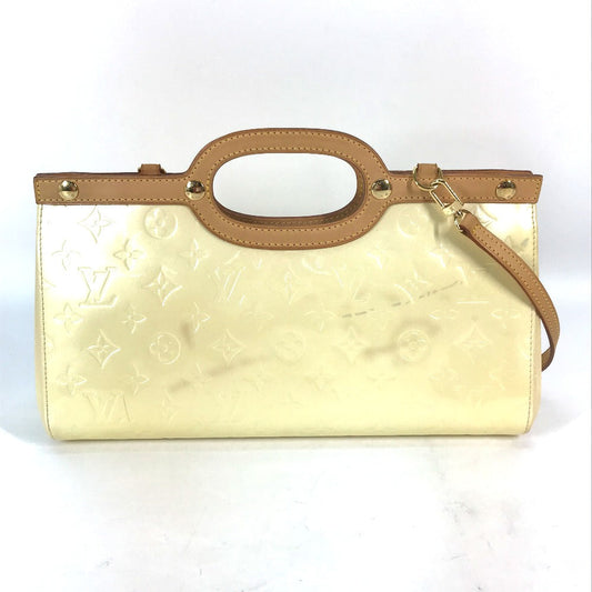 LOUIS VUITTON Shoulder Bag M91374 Monogram Vernis Canvas white Monogram Vernis Roxbury Drive Women Used Authentic