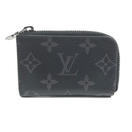 LOUIS VUITTON Coin case M63536 Monogram Eclipse Canvas black Monogram Eclipse Portemonejour mens Used Authentic