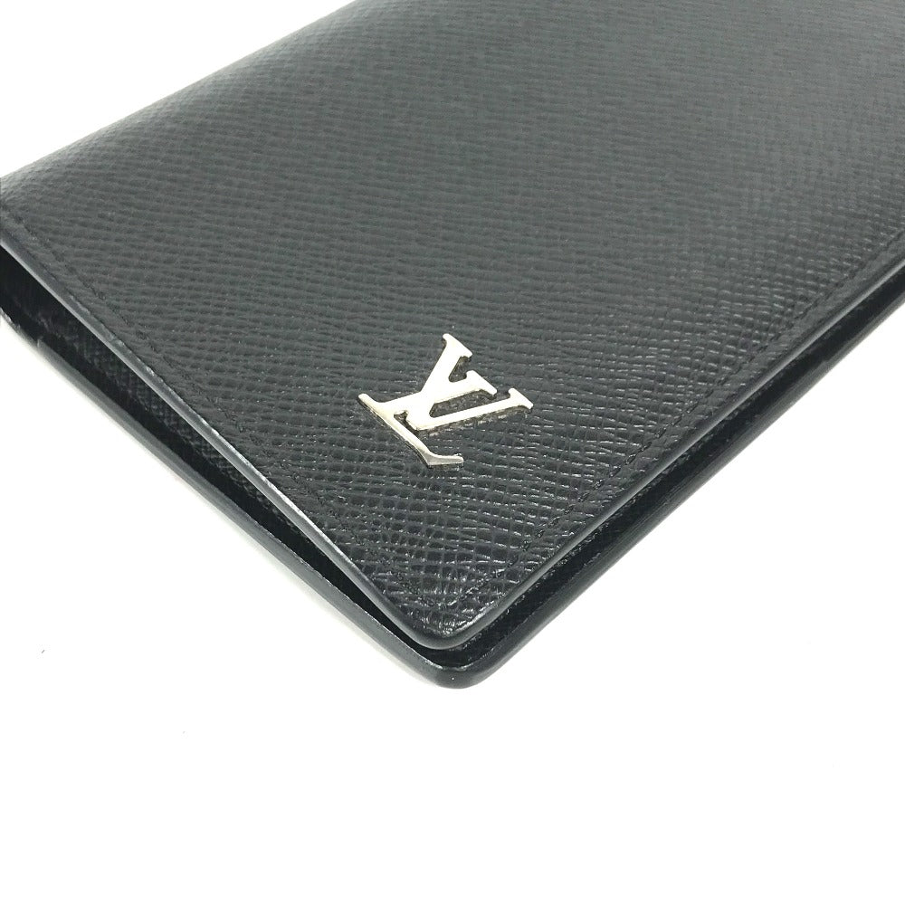 LOUIS VUITTON Long Wallet Purse M30501 Taiga Leather black Taiga Portefeuille Blaza mens Secondhand Authentic