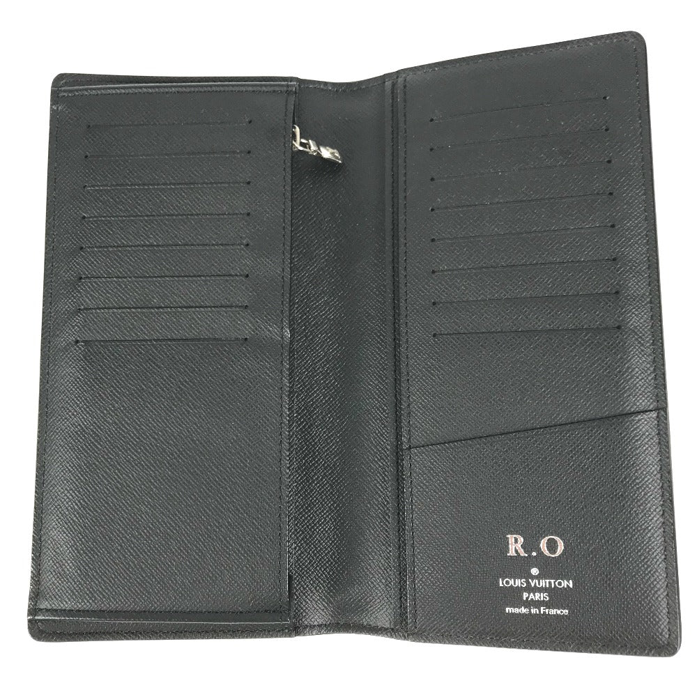 LOUIS VUITTON Long Wallet Purse M30501 Taiga Leather black Taiga Portefeuille Blaza mens Secondhand Authentic
