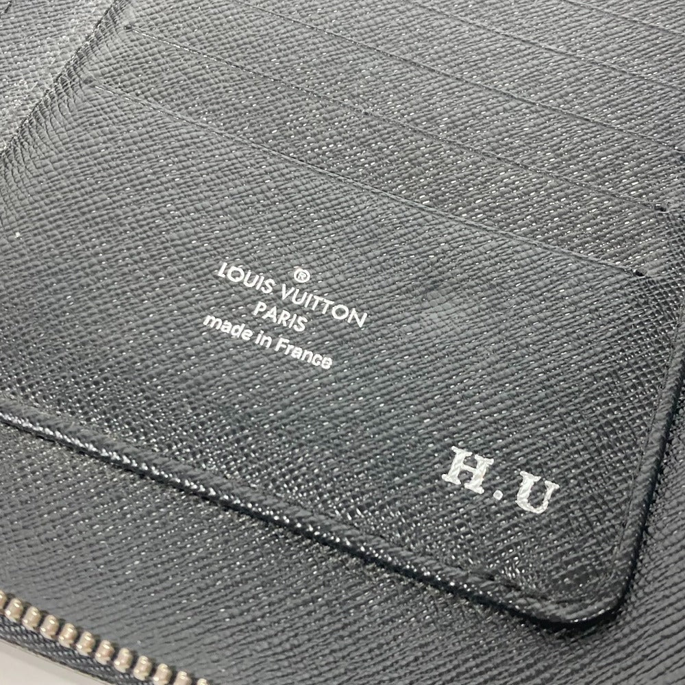 LOUIS VUITTON Long Wallet Purse N48255 Damier Grafitto Canvas black Damier Grafitte Atholl Organizer mens Used Authentic