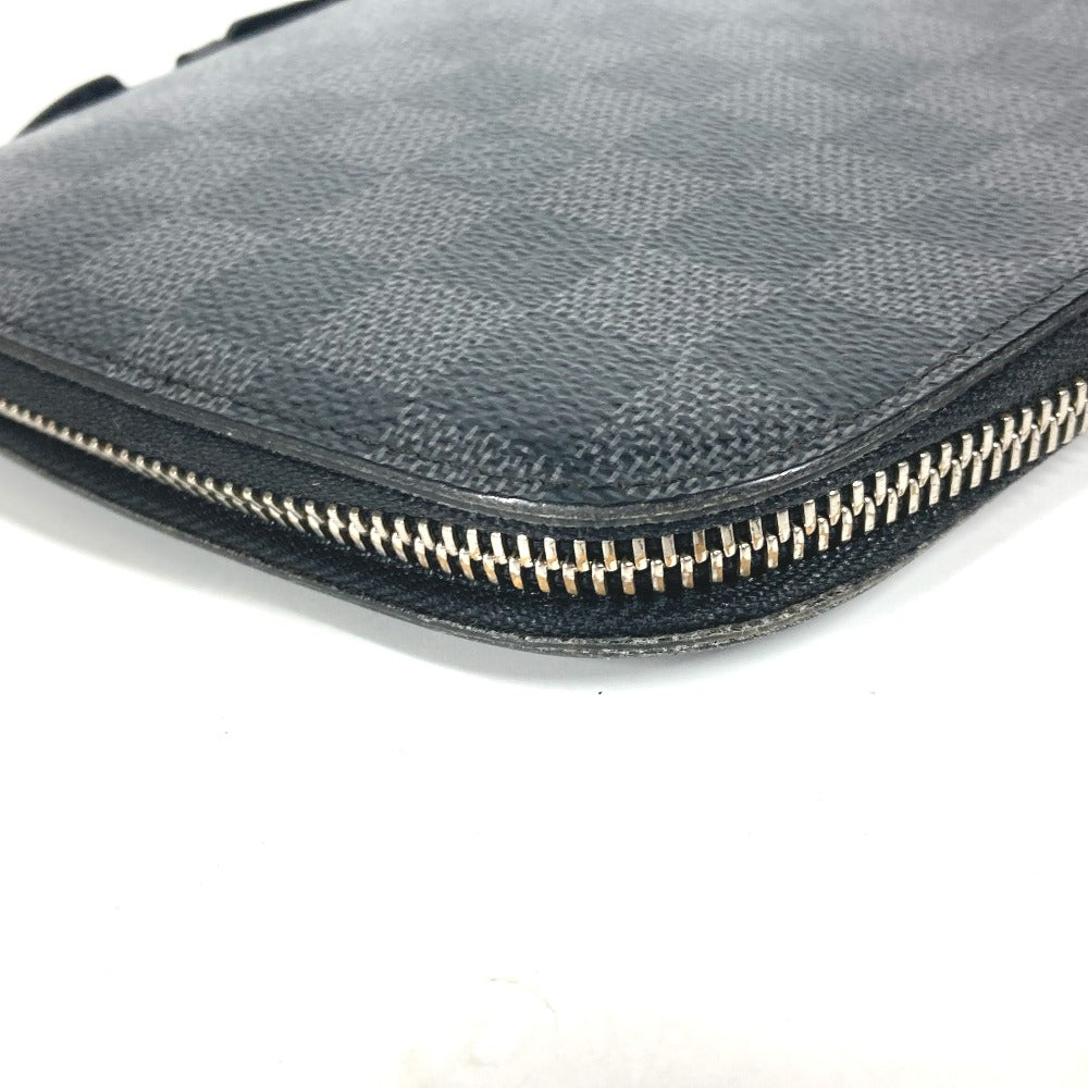 LOUIS VUITTON Long Wallet Purse N48255 Damier Grafitto Canvas black Damier Grafitte Atholl Organizer mens Used Authentic