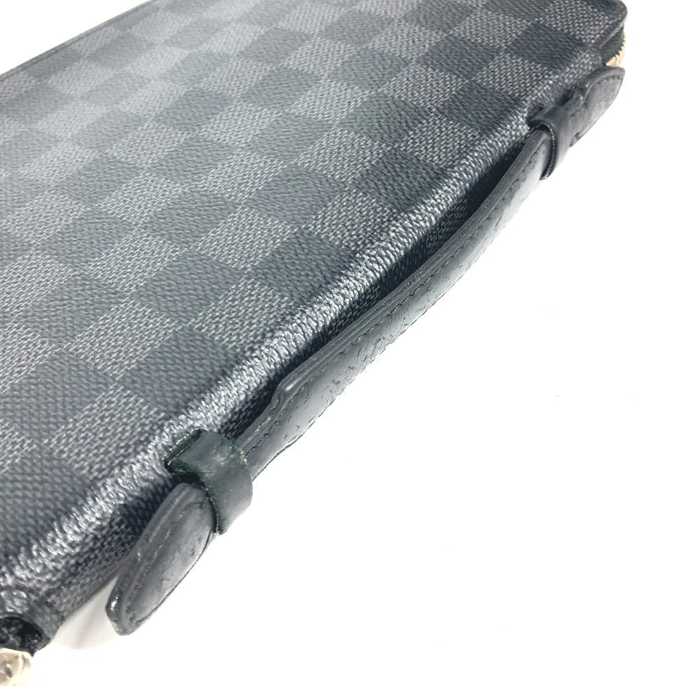 LOUIS VUITTON Long Wallet Purse N48255 Damier Grafitto Canvas black Damier Grafitte Atholl Organizer mens Used Authentic