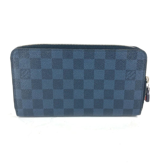 LOUIS VUITTON Long Wallet Purse N64013 Damier Cobalt Canvas Navy America's Cup 2017 Limited Zippy Organizer mens Used Authentic