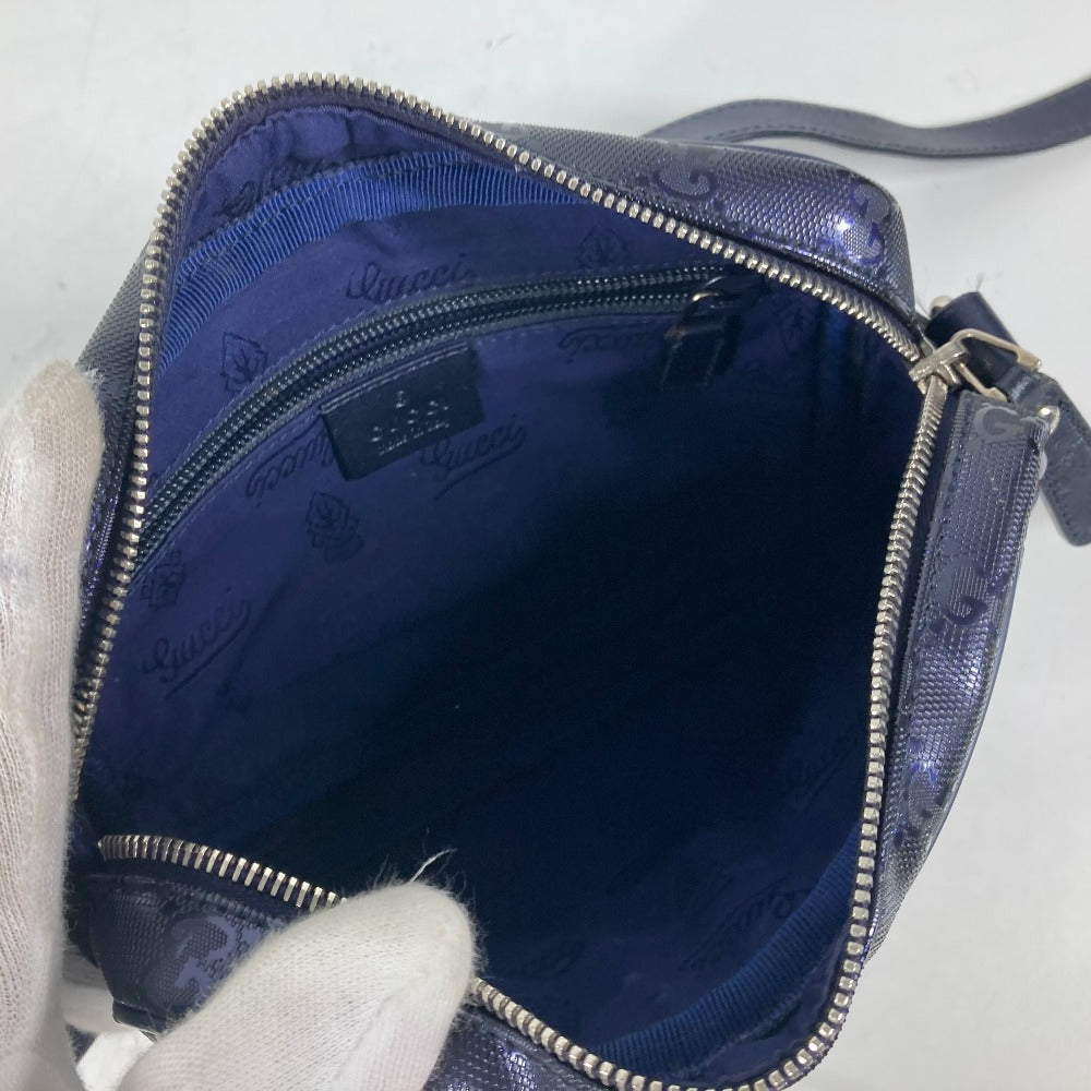 GUCCI Shoulder Bag 201447 GG Imprime, Leather blue GG implementation mens Used Authentic