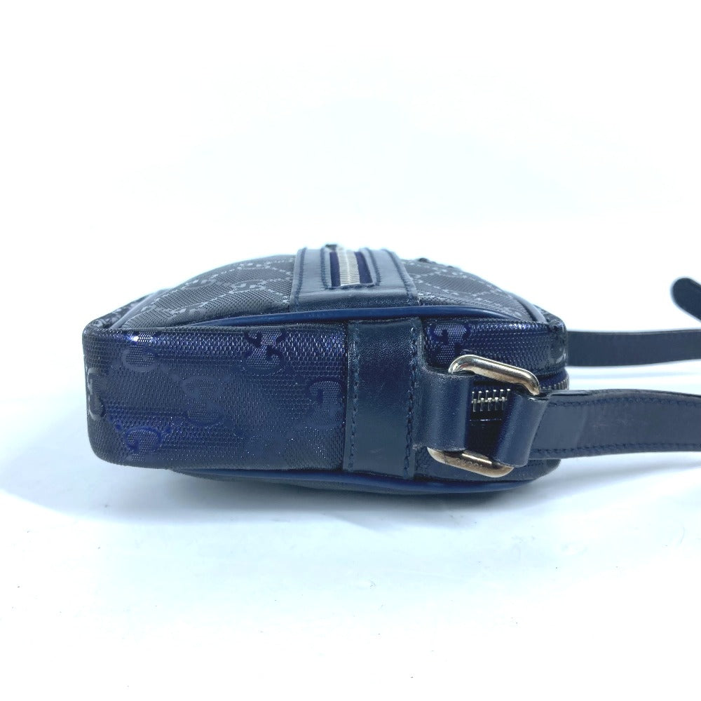 GUCCI Shoulder Bag 201447 GG Imprime, Leather blue GG implementation mens Used Authentic