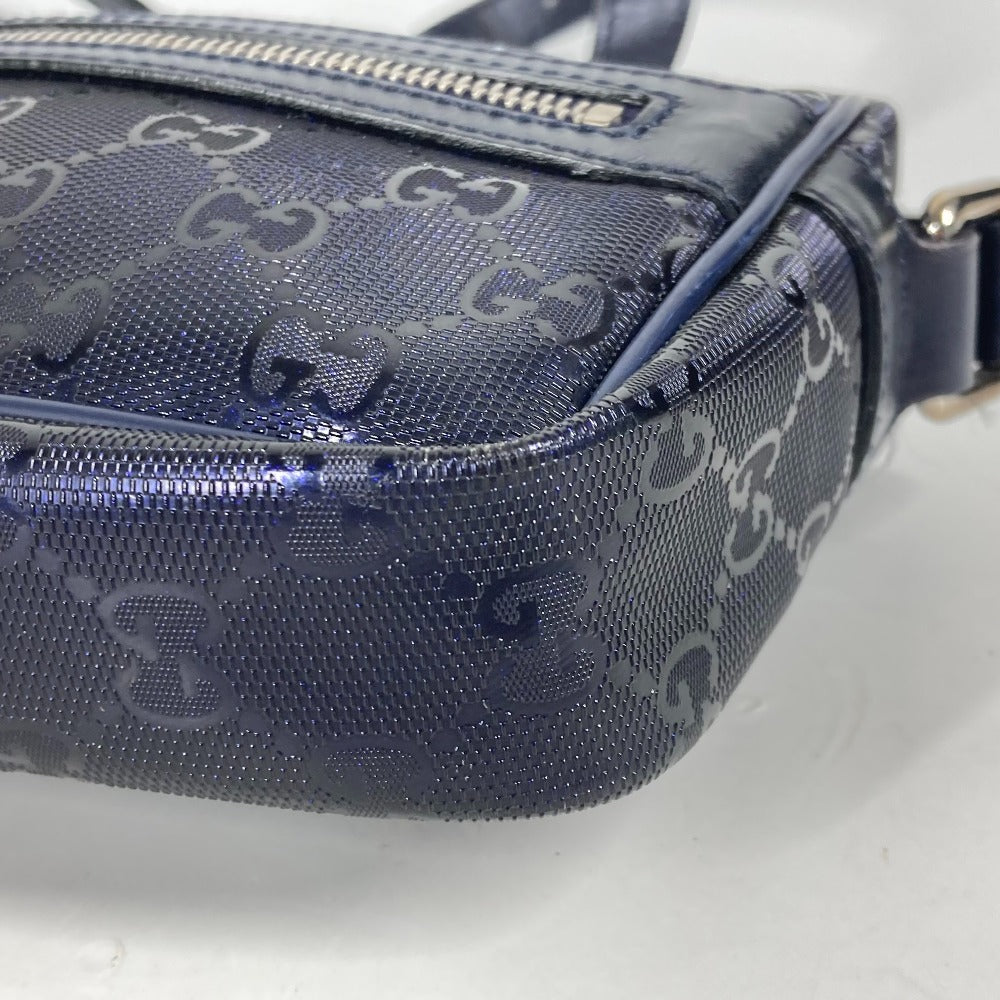 GUCCI Shoulder Bag 201447 GG Imprime, Leather blue GG implementation mens Used Authentic