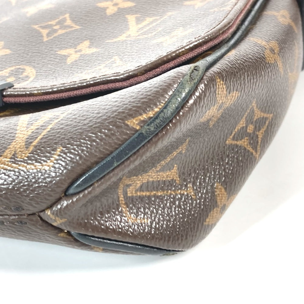 LOUIS VUITTON Shoulder Bag M40935 Monogram macacer canvas Brown Monogram macacer District PM mens Used Authentic