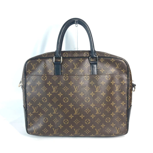 LOUIS VUITTON Business bag M56719 Monogram canvas, leather Brown Monogram macacer Soft briefcase mens Used Authentic