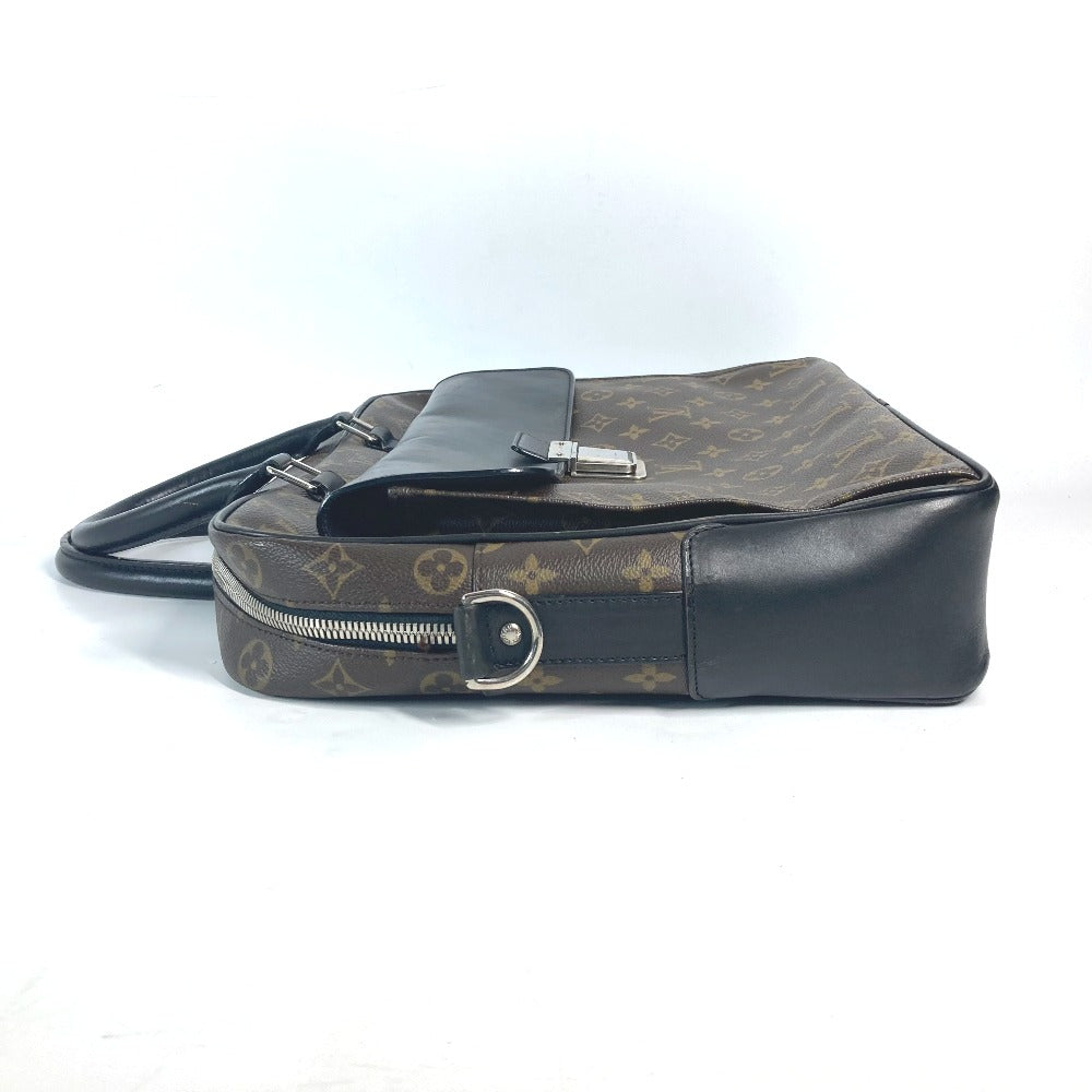 LOUIS VUITTON Business bag M56719 Monogram canvas, leather Brown Monogram macacer Soft briefcase mens Used Authentic