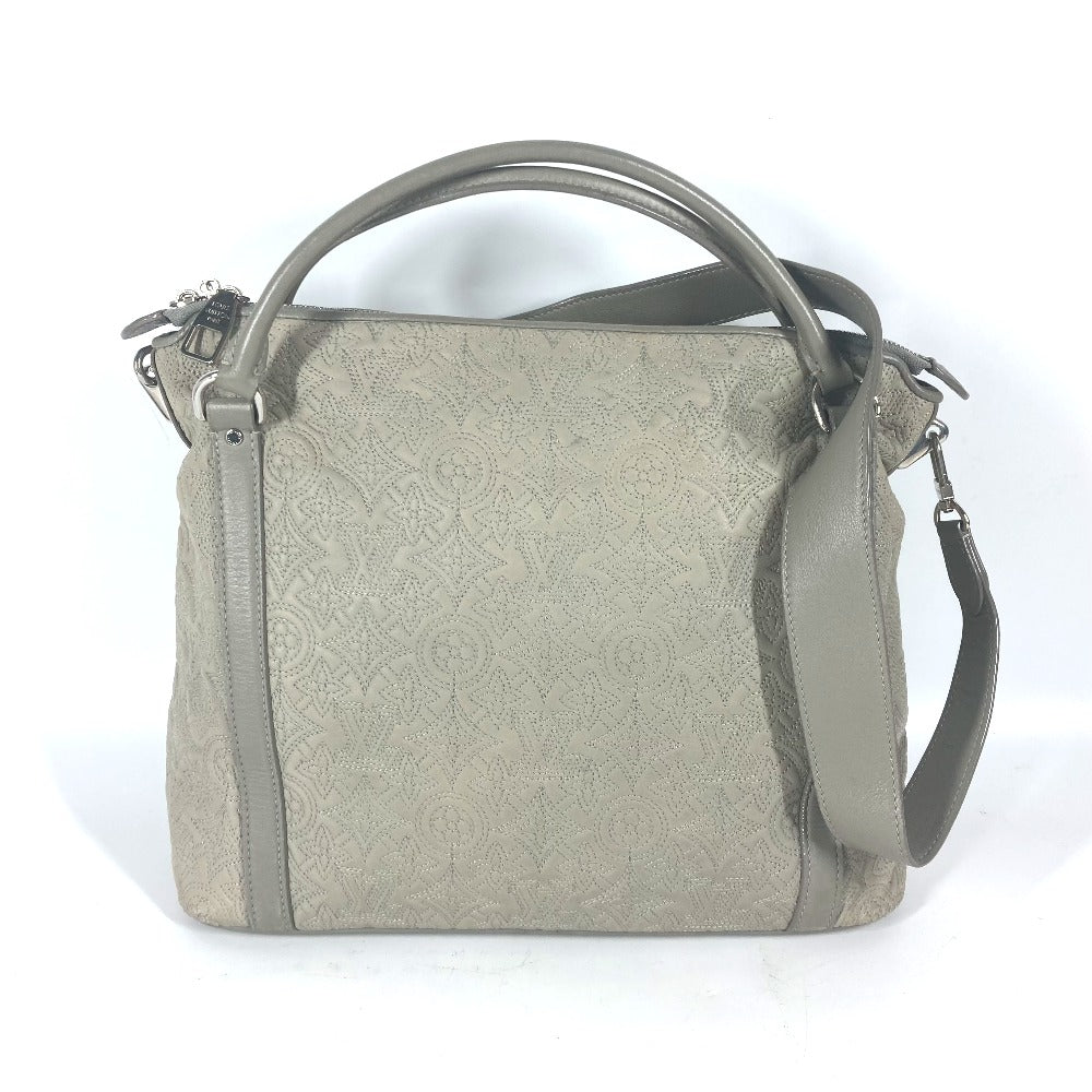 LOUIS VUITTON Tote Bag M97070 leather gray Monogram Antia Ixia PM Women Used Authentic