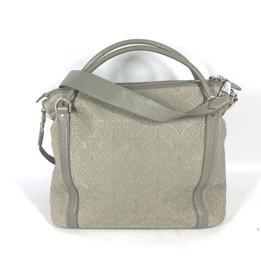 LOUIS VUITTON Tote Bag M97070 leather gray Monogram Antia Ixia PM Women Used Authentic