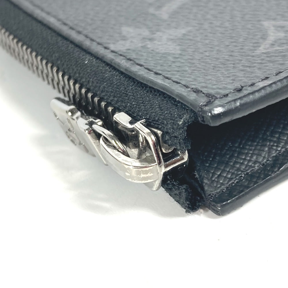 LOUIS VUITTON Coin case M63536 Monogram Eclipse Canvas black Monogram Eclipse Portemonejour mens Used Authentic