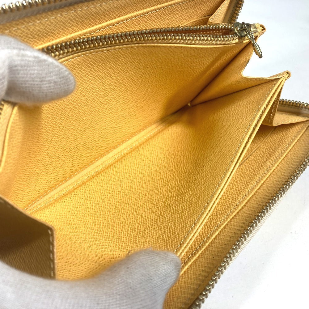LOUIS VUITTON Long Wallet Purse N63006 Damier Azur Canvas white Damier Azur Balloon motif Women Used Authentic