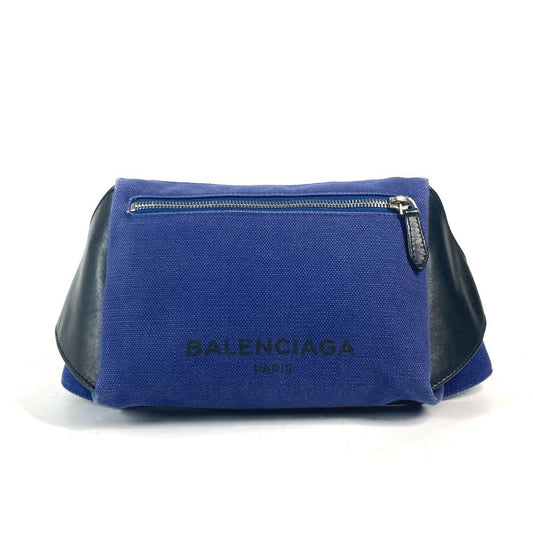 BALENCIAGA Sling bag 433625 Leather / canvas blue logo