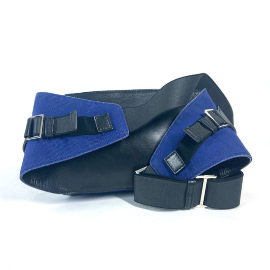 BALENCIAGA Sling bag 433625 Leather / canvas blue logo